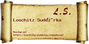 Loschitz Sudárka névjegykártya